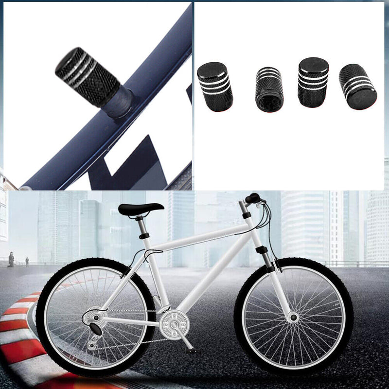 4pcs/set Aluminum Alloy Bicycle Tires Valves Caps Waterproof Air Tyres Nozzle Co
