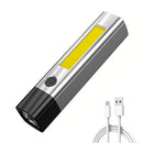 LED COB Flashlight USB Rechargeable 2 Mode Outdoor Camping Cycling Wall