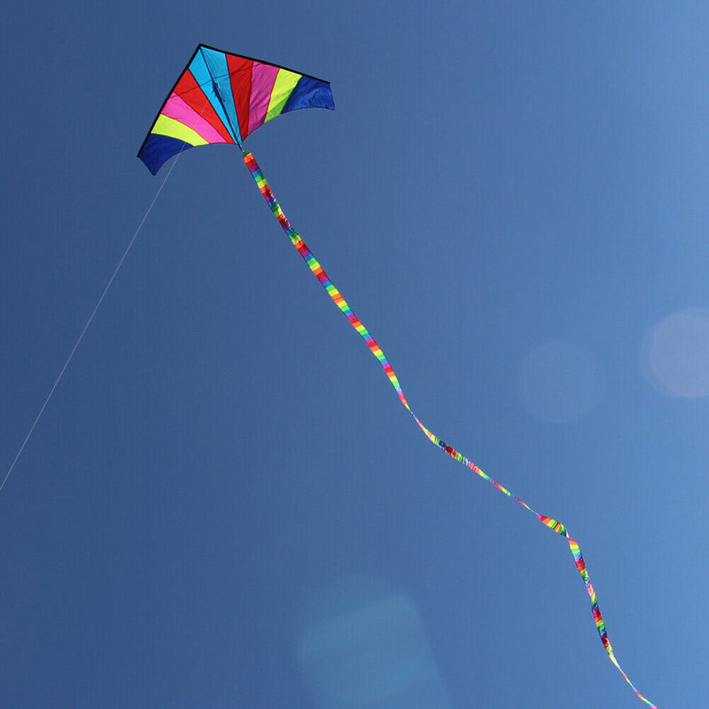 10 Meters Rainbow Bar Kite Tail for Delta Kite Stunt Kite Kite Accessory