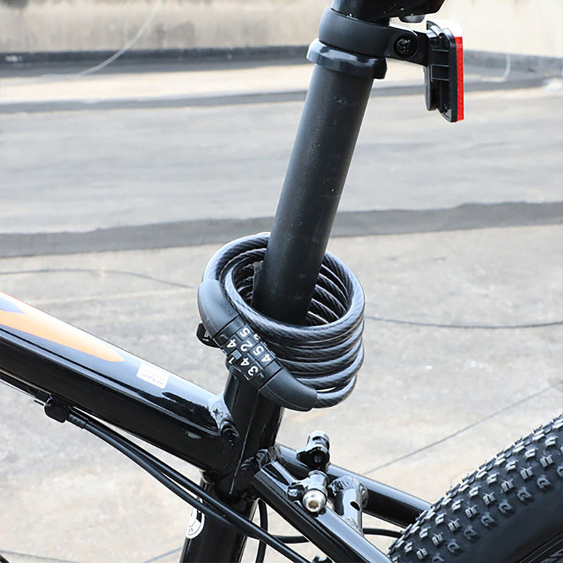 Bike Lock - 4-Ddigit Resetable Combination Bicycle Cable Lock Password Locks