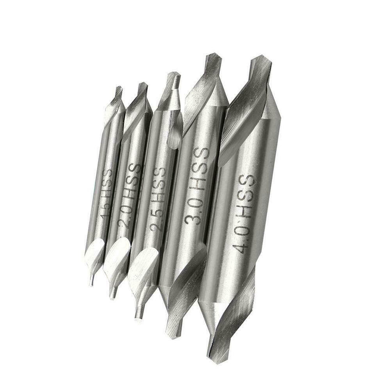 5PCS Combined Center Drill Bit Set HSS Countersink