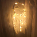 Flowers Clouds Feathers Dream Catcher LED Light Chain Bedroom Hanges Pendants
