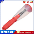 Multifunctional Fruit Peeler with Rubbish Bin Vegetable Skin Cutter (Red)