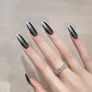 Full Cover Wearable Medium Long Length Press on Nails French False Nail Cat Eye