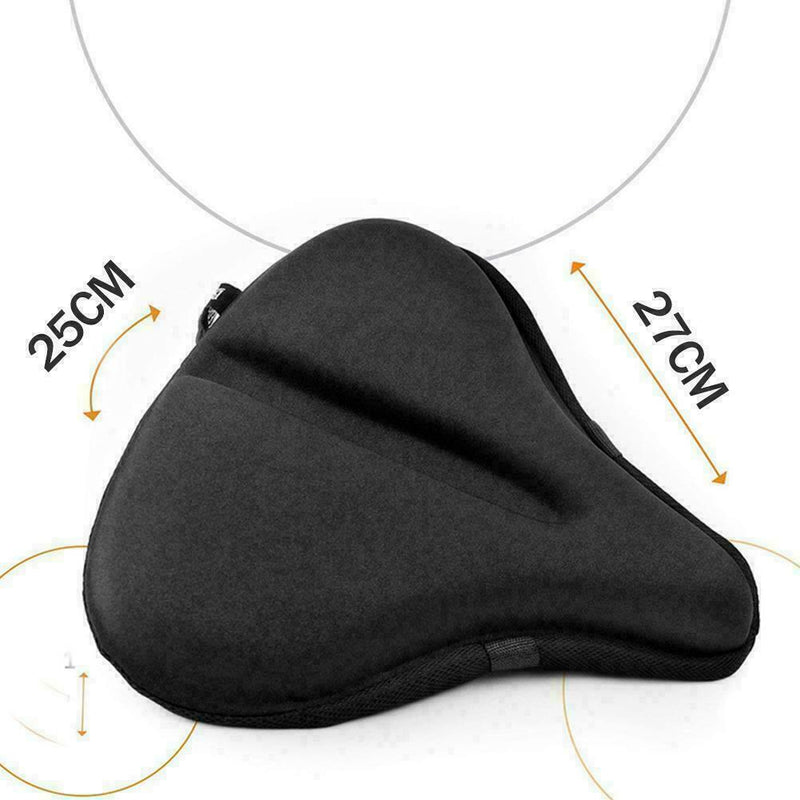 Comfort Wide Cycling Bike Bicycle Gel Cruiser Extra E1Z5 Soft Cushion Seat J4F1
