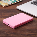2.5 inch USB 2.0 SATA HDD Hard Disk Drive External Portable SSD Case (Pink)
