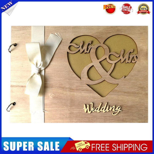 5x20pcs Wooden Guest Book Signs Wedding Marriage Guestbook Decor (JM01457)