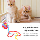 Cat Plush Round Colorful Ball Toys Interactive Pet Playing Funny Molar Chew