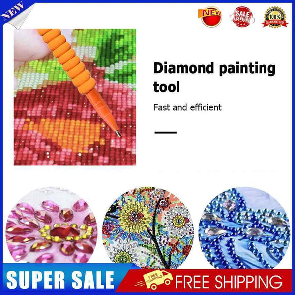 #A DIY Rhinestone Pen Christmas Cartoon Art Crafts 5D Replacement for Kids Gifts