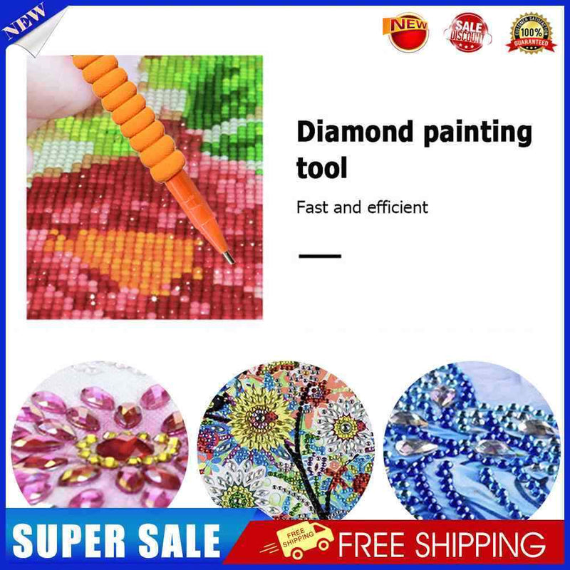 #A DIY Rhinestone Pen Christmas Cartoon Art Crafts 5D Replacement for Kids Gifts