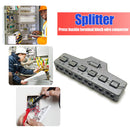 6 Ports Wire Connector Distribution LED Terminal Block Cable Splitter (B) Newly