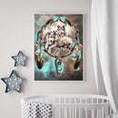 5D DIY Full Drill Diamond Painting Wolf and Dream Catcher Cross Stitch Craft Kit