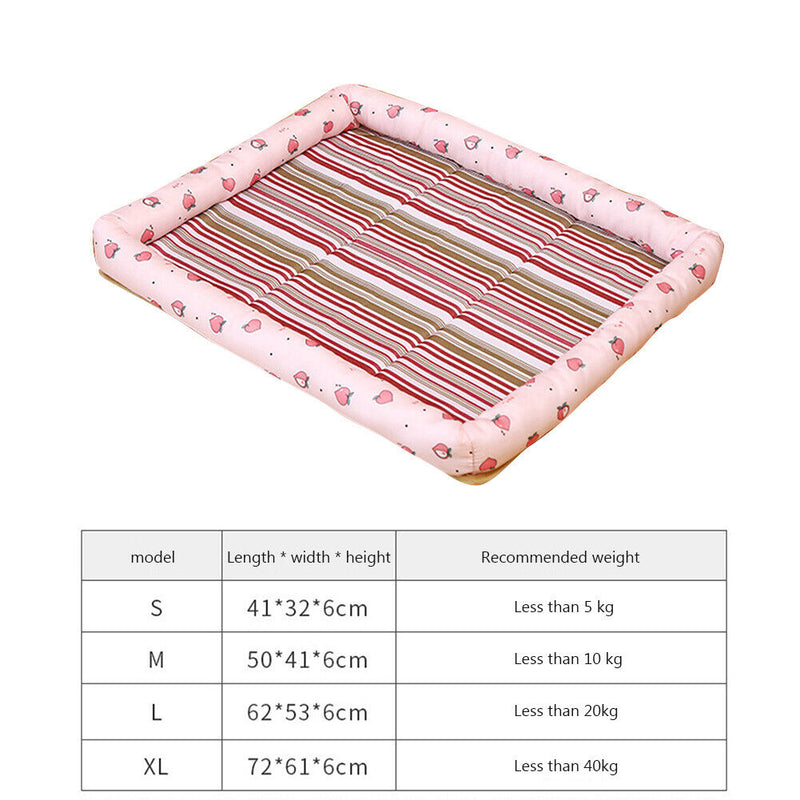 Dog Mat Cooling Summer Waterproof Blanket Nest Kennel Bed (Honey Peach S) Newly