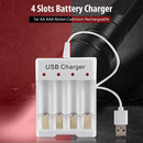 4 Slots Smart Battery Charger for AA AAA Rechargeable Battery Charging Station