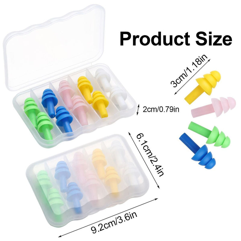 Washable Soft Waterproof Noise Silicone Earplugs Ear Plugs Sleep Ear Plugs