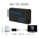 WII to HDMI-compatible Converter Full HD 1080P Wii 2 Adapter 3.5mm (Black) Newly
