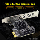 4-Port SATA III PCIe Expansion Card 6Gbps SATA to PCI-e 1X Controller w/ Bracket