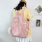 #A Fashion Floral Backpack Nylon Preppy Style Large Capacity Travel School Bags