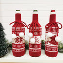Year Knitting Merry Christmas Wine Bottle Cover Xmas Decorations Stoppers Bag