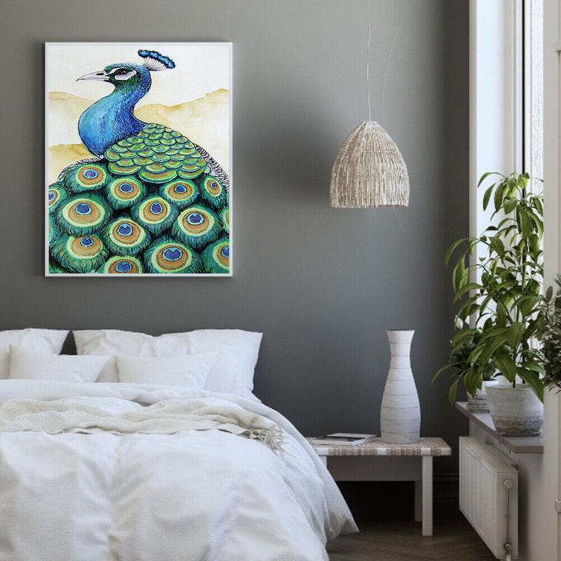 40x50cm Peacock Frameless Picture Oil Paint By Numbers Hand Painted Home Decor