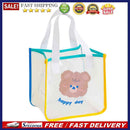 Women Cute Bear Shoulder Bag Summer PVC Clear Jelly Travel Daily Shopping Bag