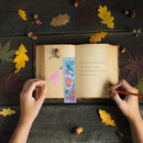 DIY Flower Special Shaped Diamond Painting Leather Tassel Bookmark Crafts Newly