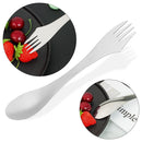 Camping Tableware Cutlery Tool Portable Spoon 3 in 1 Fork Stainless Steel