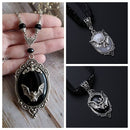 Party Halloween Charm Gift Cameo Necklace Chain Velvet Choker Black Bat Pendant