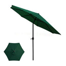 Sunshade Umbrella Cover Outdoor Garden UV Cloth (Dark Green 2.7m 6 Bone)