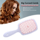 Wide Teeth Air Cushion Combs Scalp Massage Brush Hollow Grid Comb (Pink)