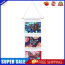 Butterfly Diamond Painting Wall Hanging Storage Bag 3 Pockets White (AA993)