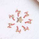 Decor Christmas Charms Assorted Shapes Enamel Pendants Xmas Tree Hanging