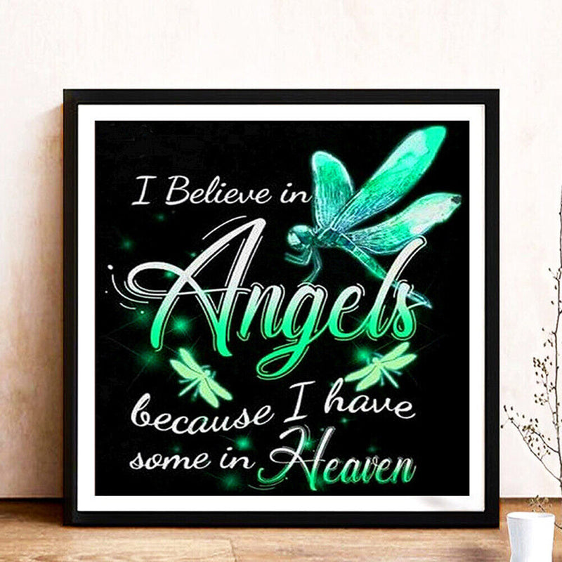Letter Angel Full Drill Diamond Painting Kit DIY Rhinestone Mosaic Picture Newly