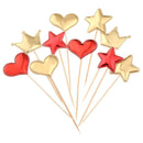 Heart Wedding Supplies Party Cup Cake Decoration Cake Insert Cake Topper Flags
