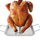 Detachable Chicken Duck Holder Chicken Roasting Plate Pan for Picnic Camping BBQ