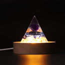 Crystal Orgonite Pyramid Healing Energy Reiki Chakra Home Office Decor (F)