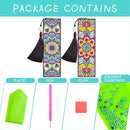 2pcs DIY Diamond Painting Leather Bookmark Mandala Tassel Crafts (FQY046)