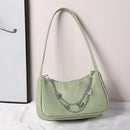 Fashion Women PU Leather Butterfly Chain Underarm Bags Casual Ladies Small Purse