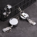 Clip Stationery ID Name Card Metal Key Ring Retractable Badge Holder Lanyards
