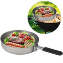 Hiking Camping Frypan Non-Stick Frying Pan Ultralight Grill Titanium Fry Pan