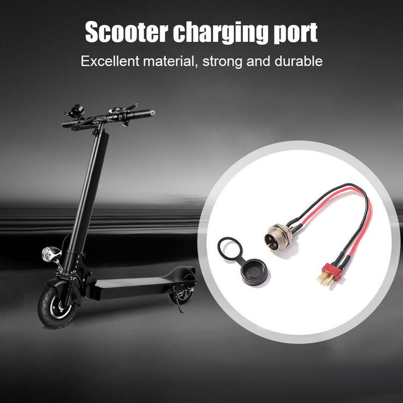 Electric Scooter Parts Power Charger T-head Charging Port Plug for KUGOO M4
