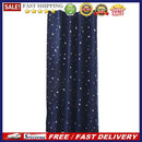 Modern Stars Printed Shading Curtains Window Treatment Curtain (Dark Blue)