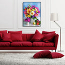 Painting By Numbers DIY Colorful Flower Hand Painted Canvas Oil Art Picture Kit