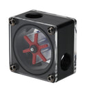G1/4 Port 3 Impeller Water Flow Meter Indicator for PC Water Cooling(Black)