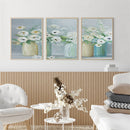 3 Panels Vase Oil Paint By Numbers Kits DIY Craft Coloring Drawing Home Decor
