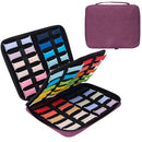 Wrist Watch Strap Storage Bag 48 Slots Watchband Organizer Pouch (Purple) Newly