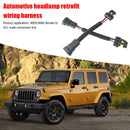 2pcs H11 Male to 9005 9006 Female Wiring Harness Car Headlight Adapter Socket