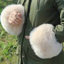 Accessories Winter Ladies Plush Cuff Windproof Oversleeve Wrist Faux Fur
