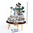 40x40cm DIY Paint By Number Kit Snowman Christmas Tree for Home Decoration Gift