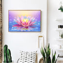 Rhinestone Wall Craft Full Round Lotus Flower Diamond Painting Kit (P0036)